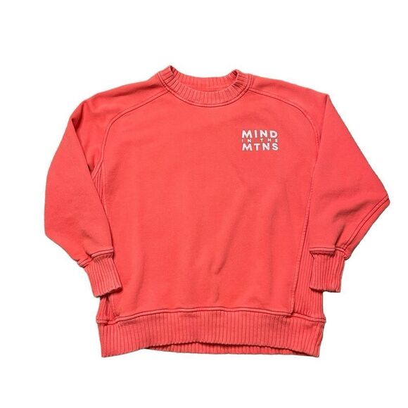 AERIE Oversized Crewneck Mind in the Mtns Pullover Sweatshirt Size XS - Picture 1 of 7
